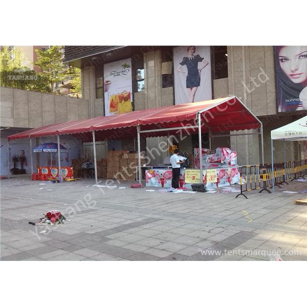 Red UV Resistant Fabric Roof Cover Aluminum Frame Tent Structures, Shelter System