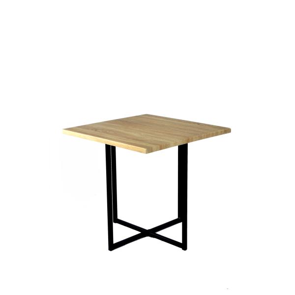 Wood And Steel Rectangular Dinning Table And Chair Set 4 Seater Furniture