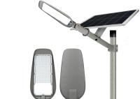 Le lumen élevé solaire imperméable en aluminium de réverbère de LED a séparé le réverbère de panneau 100W