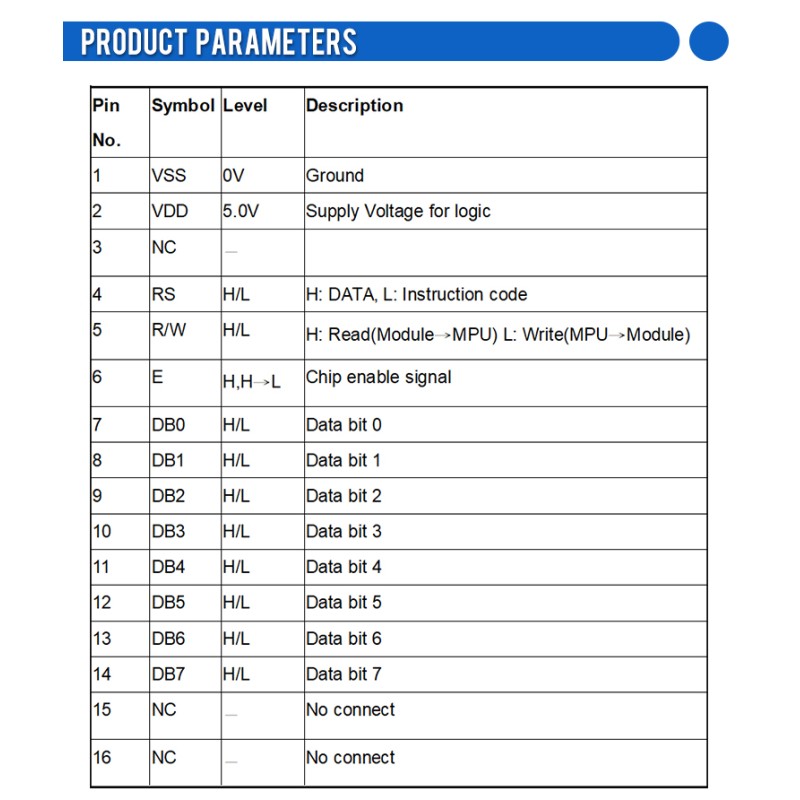 OLED002002A Character LCD Module, Black Film, Parallel Interface, 85x18.6mm View Size,  WS0010-TX Controller