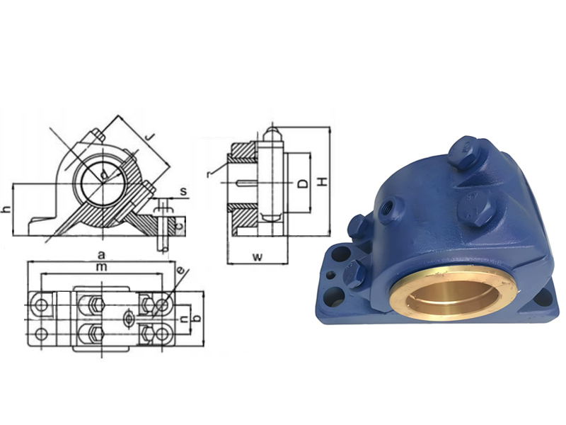 High Speed Bearing housing HX080 Food machinery bearings