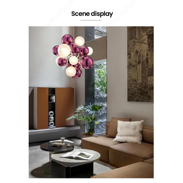 Postmodern Glass Ball Chandelier Lighting Modern Luxury LED Hanging Light(WH-MI-449)