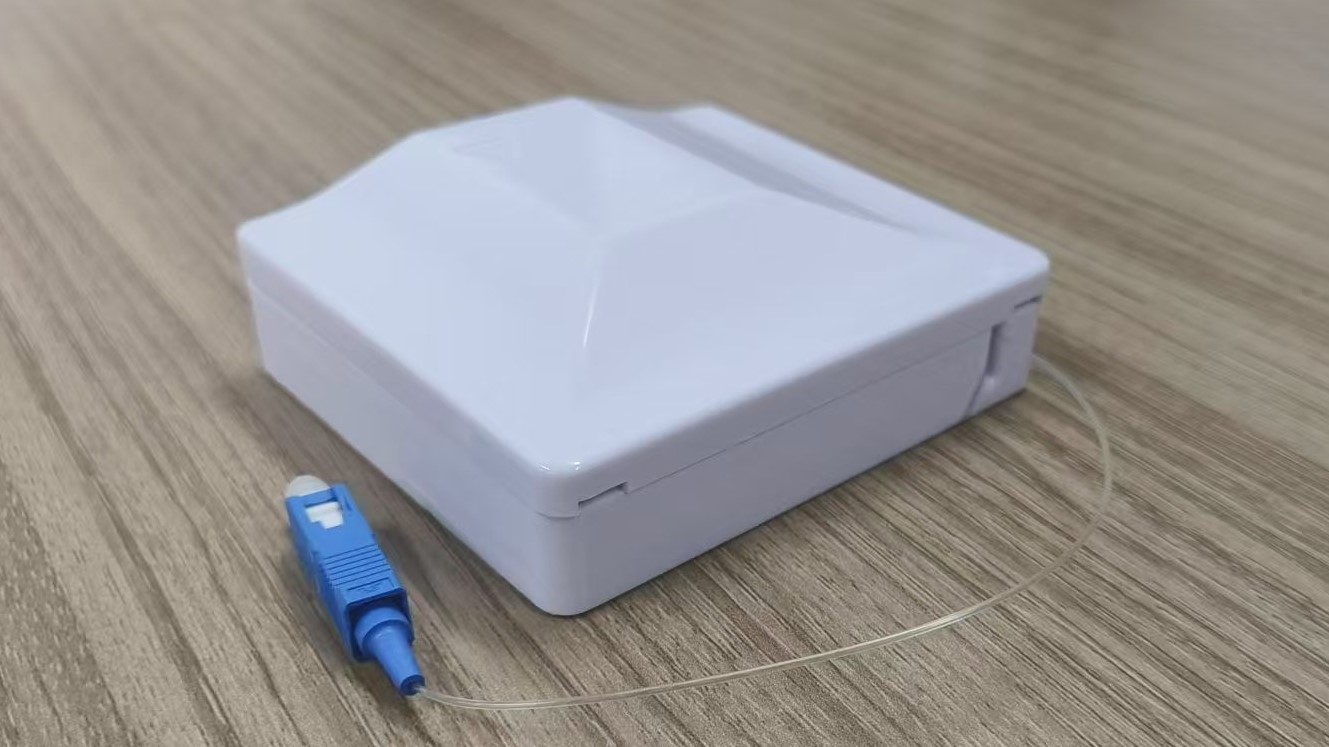 FTTH Indoor ABS 1 Core SC Adapter Invisible Fiber Optical Rosette Box ABS Белое волокно