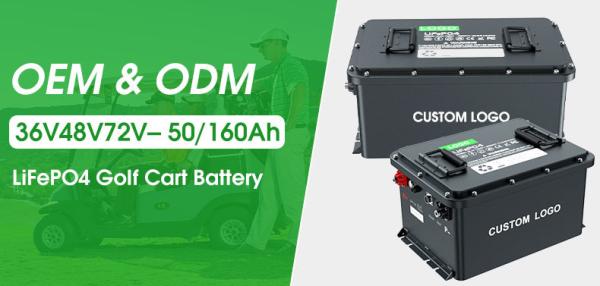 IP67 Lithium Iron Phosphate Battery Golf Cart Lifepo4 Lithium Ion Battery Pack 51.2v Deep Cycle