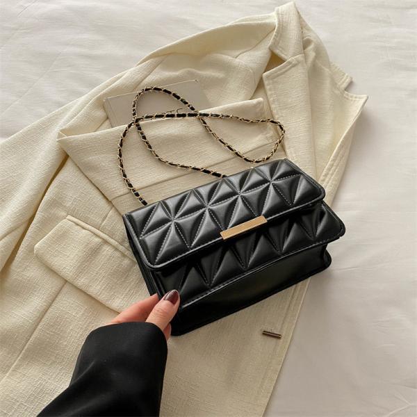 SIMPLE SOLID COLOR SINGLE SHOULDER CROSSBODY BAG CHAIN BAG SPRING/SUMMER NEW SENIOR PERSONALITY INS TEXTURE BAG
