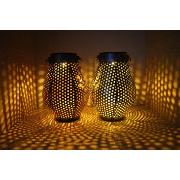 Iron Hollow 12.5x17cm LED Solar Hanging Lights