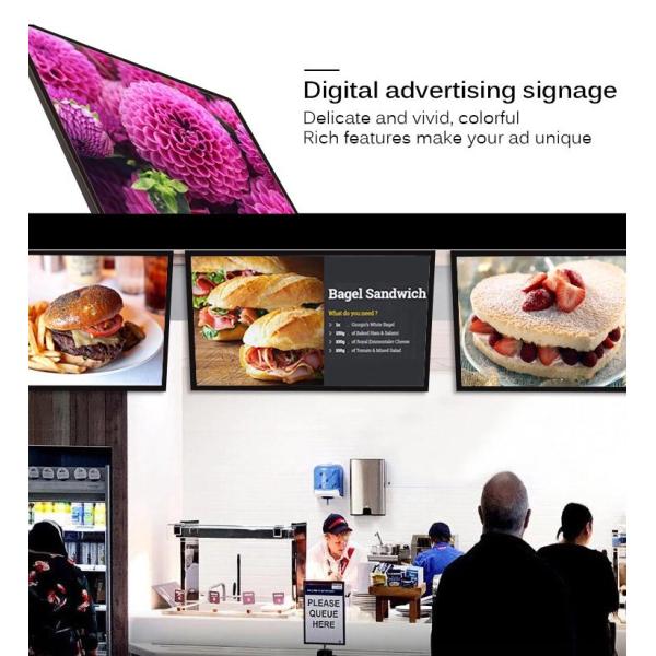 Outdoor / Indoor Front Service Lcd Advertising Screen Wall Mount Installation