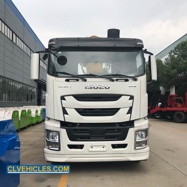 GIGA 460hp ISUZU Truck Mounted Crane Straight Boom Truck 15m 10 ton