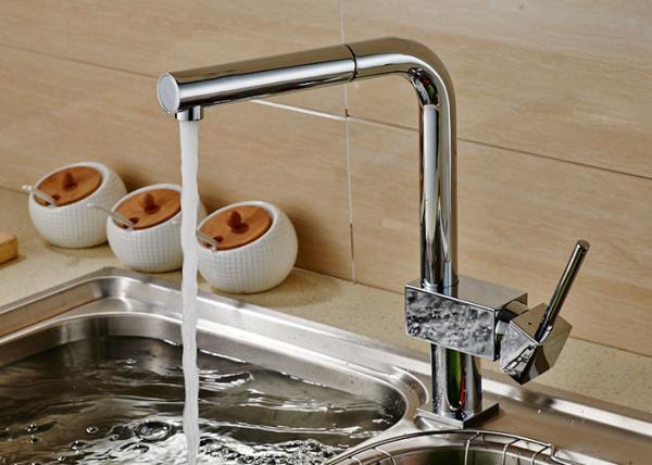 Plastic Pull Out Sprayer Kitchen Basin Faucet Ceramic Cartridge Type ROVATE