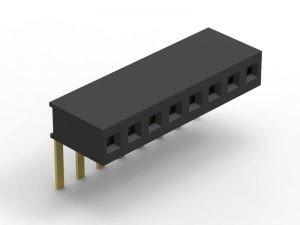 6 Pin To 40 Pin  Female Header Connector 1.27mm Pitch Black Durable