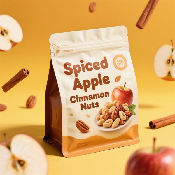 Food Industrial Stand Up Pouch Printed Matte Soft Touch Aluminum Foil Packaging Bags for Flavored Candy Nuts Tea Coffee
