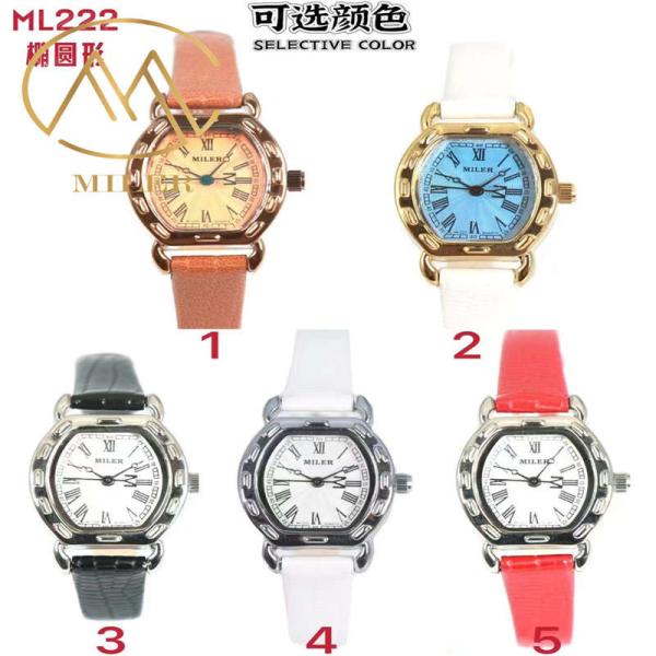 Élégance intemporelle ceinture en cuir quartz montre femme montre