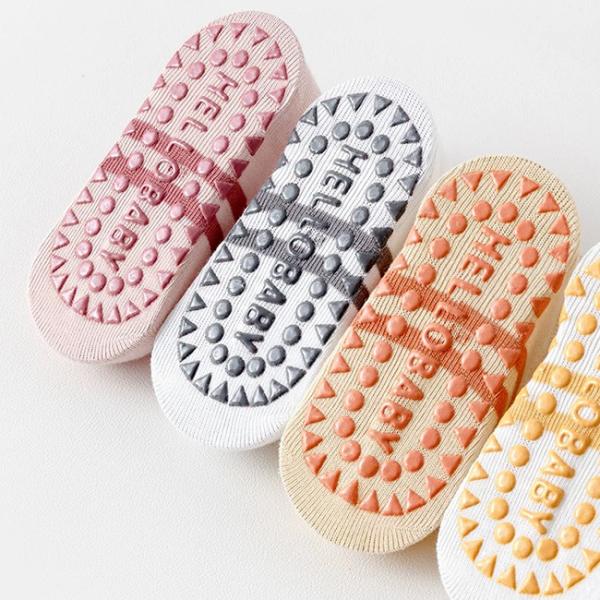 Thin Unisex Kids Cotton Socks Breathable Mesh Anti Slip Ankle Socks