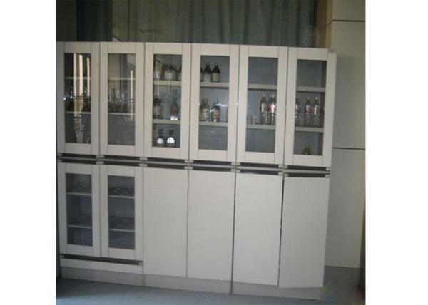 Adjustable Hospital Lab Furniture , Grey / Blue Wood Reagent Storage Cabinet