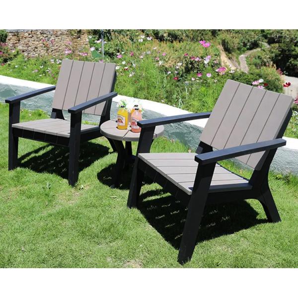 Plastic Wood Table and Chair Set for Nordic Outdoor Patio Garden Balcony Cafe Restaurant
