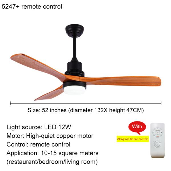 Vintage Wood Ceiling Fan Remote Control Fans With Lights lamp Industrial Decor AC 220v ceiling fan light(WH-CLL-13)