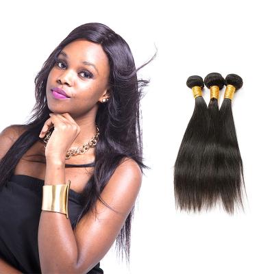 Weave reto preto longo real do cabelo do Virgin, Weave reto do cabelo 100 humano