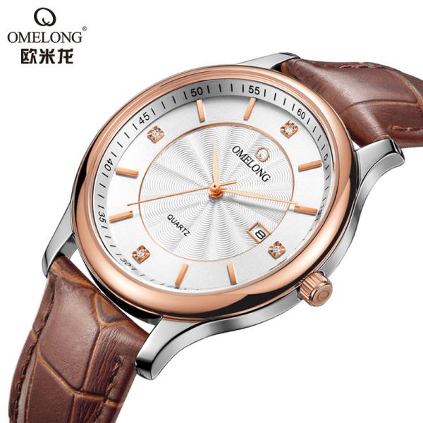 Calendar Function Quartz Stainless Steel Watch Water Resistant , 2 Year Battery Life