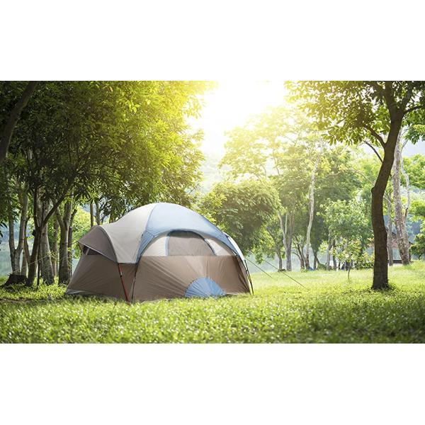 6 Person Dome Camping Tent With 190T Silver Plasters Rainfly