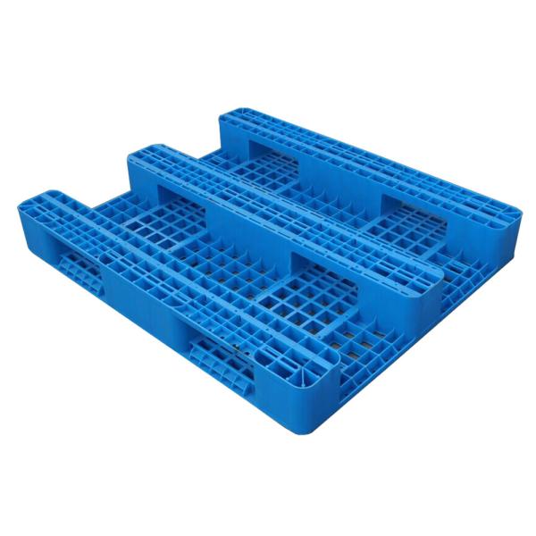 HUADING 1210 3 Runners Heavy Duty Open Deck Plastic Pallet for Warehouse Management