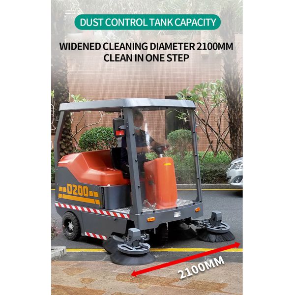 ODM Industrial Floor Sweeper Machine Scrubbers 210L 3000W