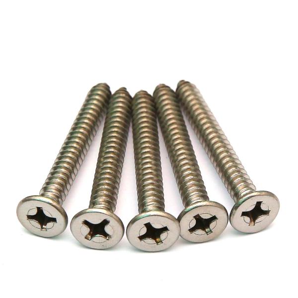 A2 304 Grade Stainless DIN7982 Countersunk Head Self Tapping Screws Phillips Drive Recess
