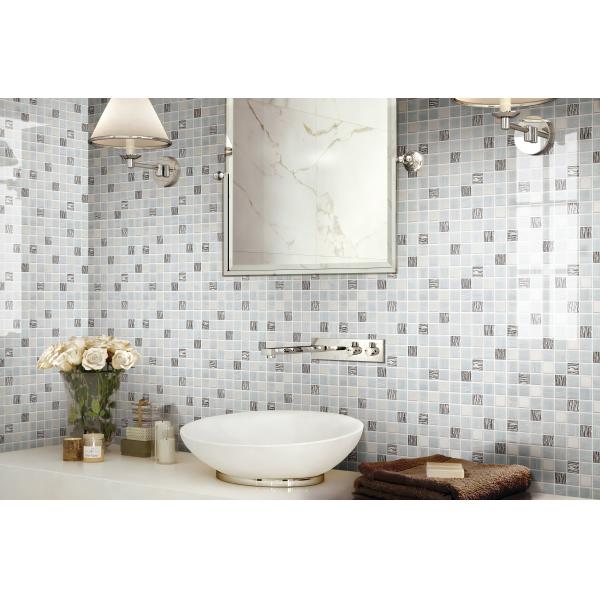 304x304mm Pared interior de vidrio Piscina mosaicos para decoración y proyecto