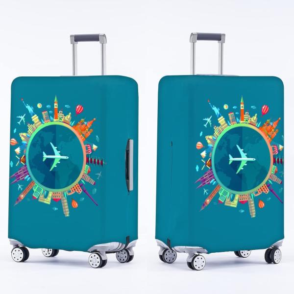 Couvertures de bagages de voyage pour valises Tsa approuvé, protecteur de couvertures de valises adapté aux bagages 18-32 pouces