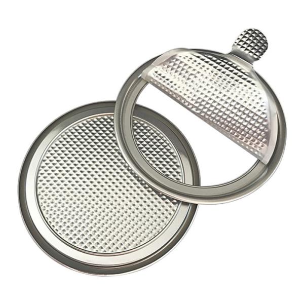 Food Can 52mm Easy Tear Aluminum Foil Lids metal can lids With Safety Ring Pull