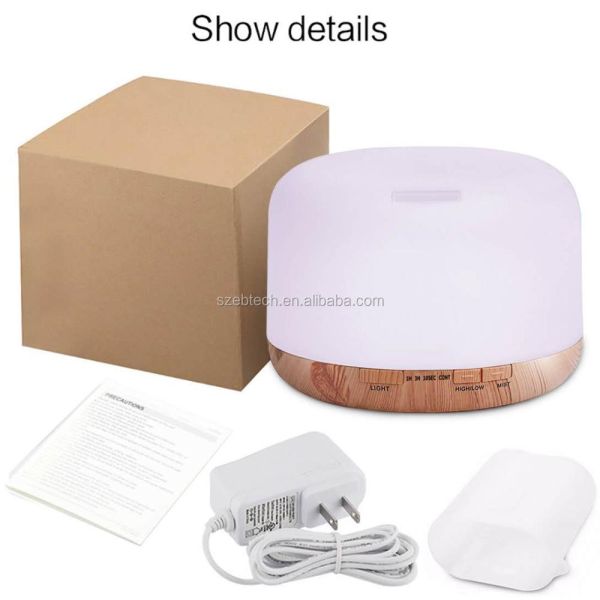 500ml Smart Humidifier Large Room Aromatherapy Essential Oil Diffuser with Remote Control for Bedroom