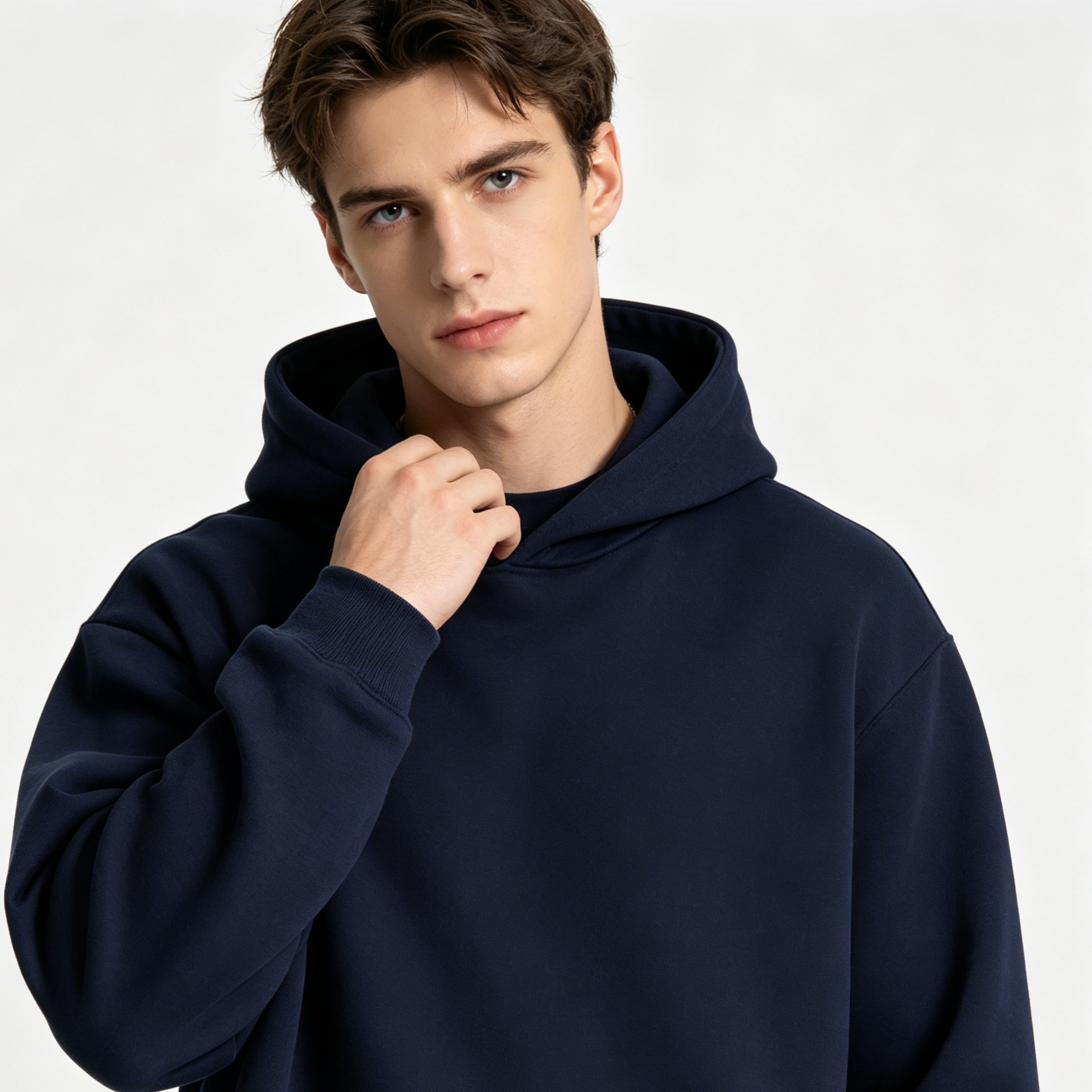 Raw Edge Acid Wash Black Hoodie French Terry Cotton Zip Up Hoodie Vintage Oversized