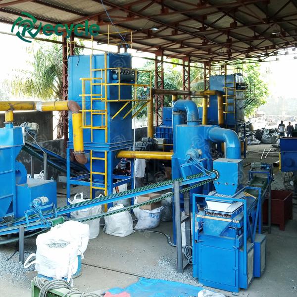 Instalação de reciclagem de resíduos de radiadores AC 800-3000 kg/h Instalação de reciclagem de cobre e alumínio
