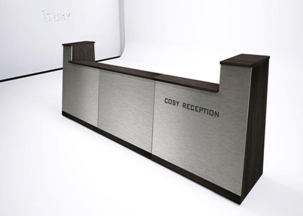 Cashier Service Reception Counter Desk Rectangular Shape Long Life Time