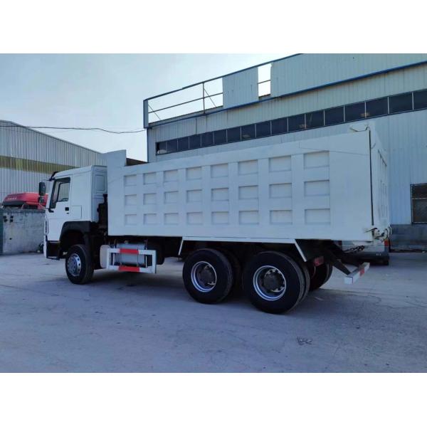 6×4 Front Lifting Style Dump Truck 351-450HP Secondhand Sinotruck HOWO 10wheeler White
