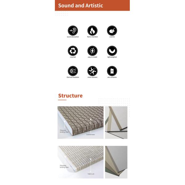 Редуцирующие шум ПЭТ декоративные акустические панели для потолка театральных залов