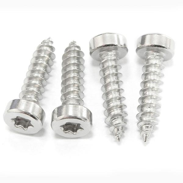 Customized Self Tapping Pan Head Screw Silvery Zinc Plated Stainless Steel Screws
