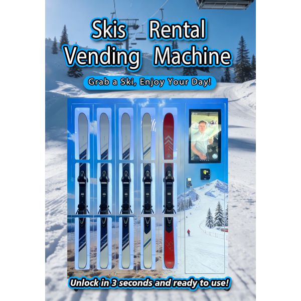 Ski Resorts Smart Snowboard Rental Locker Vending Machine With Rental System