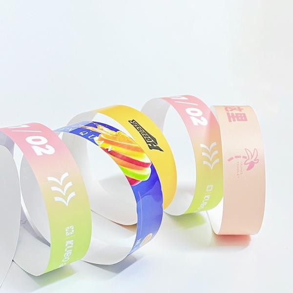 Numbered Event Tyvek Paper Wristbands Durable Waterproof For Event Party Meeting Easy And Access Control