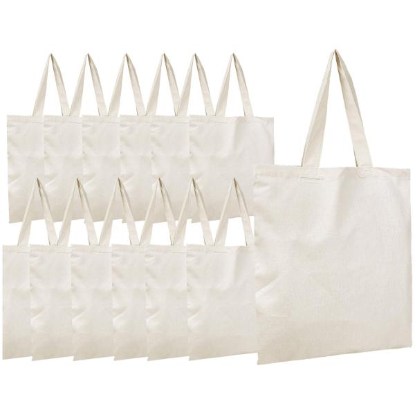 Reusable Recycled Blank Plain Canvas Tote Bags Bulk For Grocery Eco Friendly
