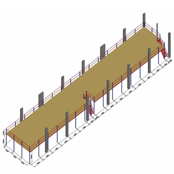 3000kg  SGS Adjustable Warehouse Mezzanine