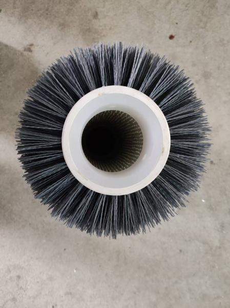 Custom Nylon Abrasive Wire Roller Brush Plastic Tube Hair Transplantation Brushes For Wood Polishing