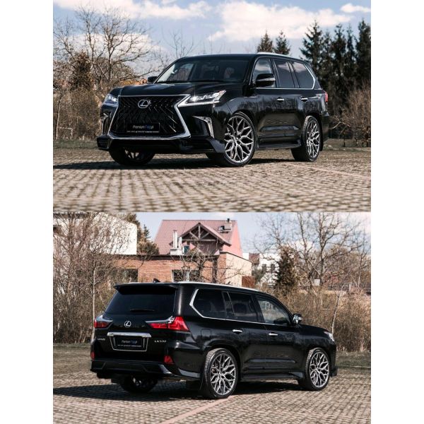 OEM Car Bumper Upgrade to 2016 TRD Model Grill Front Lip Fog Lamp Front Bumper for Lexus LX570 2008-