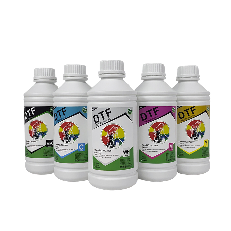 High Quality PET Film White Ink Heat Transfer Pigment DTF Ink for I3200 7600 7800 Printer Head