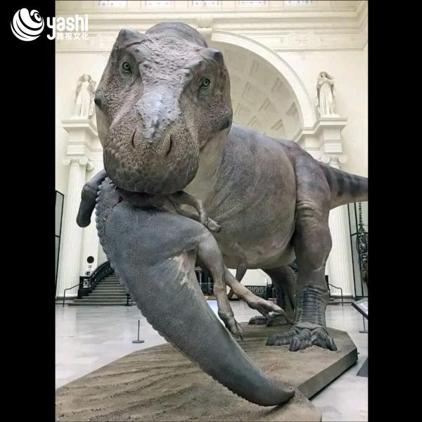 Animated Authentic Tyrannosaurus Rex Sculpture for Dinosaur Park Custom