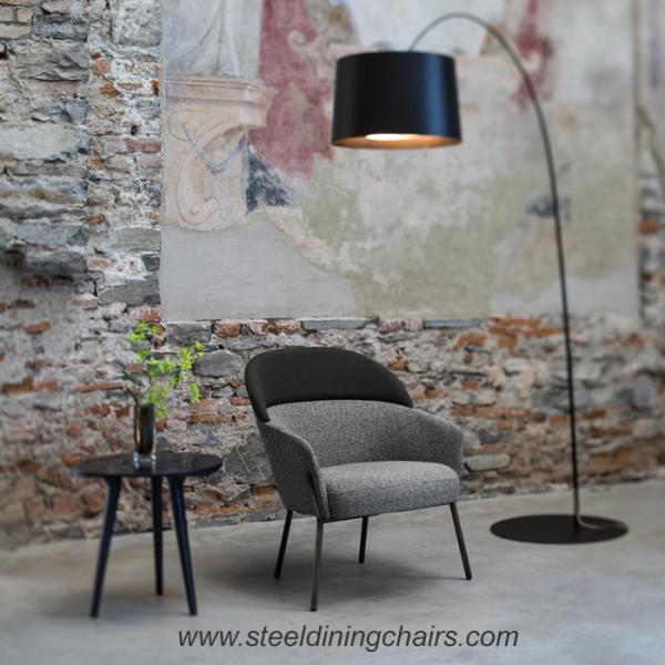 Modern Hotel Living Room Upholstered Fabric Leisure One Seater Armchair