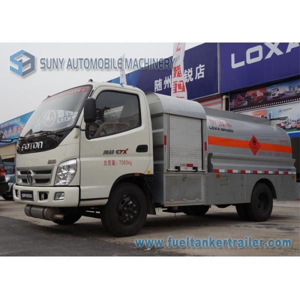 5 Speed Foton 4 x 2 Refuelling Chemical Tanker Truck With Air Braking