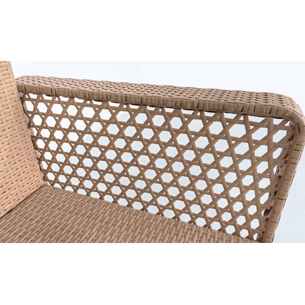 Factory New Style Set of 4 Garland Weaving Rattan Wicker Garden Leisure Conversation Coffee Table Sofa Set