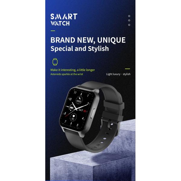240*295 1.65inch Square Shape Smartwatch with 304 Stainless Steel Clasp