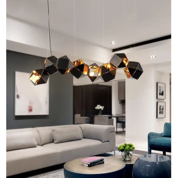 Modern home decor led lights pendant light lamps Riddle Linear Suspension（WH-AP-628）