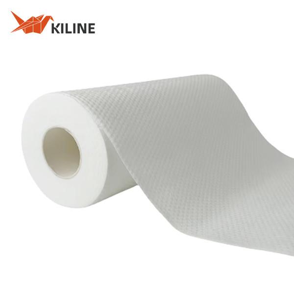White Wood Pulp PP Disposable Kitchen Towel Rolls 60 Sheets